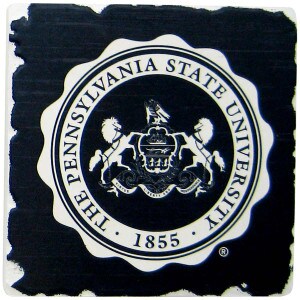 tumbled stone absorbent coaster The Pennsylvania State University seal